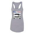 thumbnail image 2 of Wild Bobby, Ford Mustang Country USA 1964 Vintage American License Plate, Cars and Trucks, Women Racerback Tank Top, Heather Grey, Medium, 2 of 4