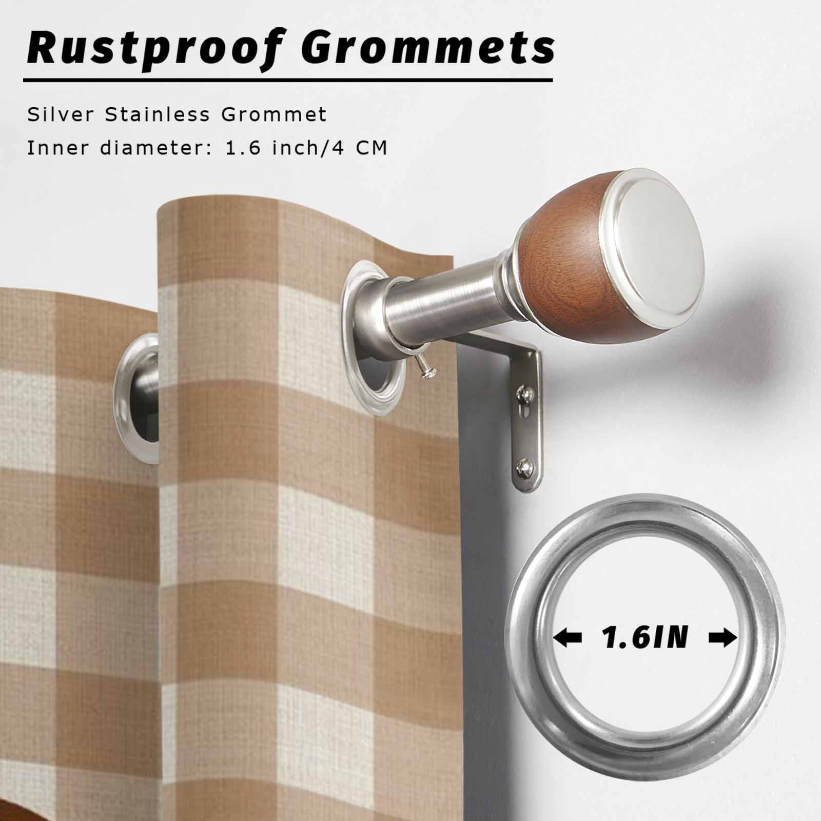 Coffee Cup Outdoor Curtains for Patio, Retro Country Brown Lines Cup Brown Plaid Sunshade Privacy Drapes Grommet Waterproof Outside Curtains for Porch/Cabana/Balcony 54"x 108", 1 Panel