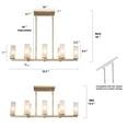 thumbnail image 2 of LNC Modern&Contemporary Chandelier 8-light 32’’ Large Kitchen Island Linear Chandelier, 2 of 5