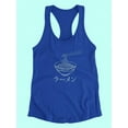 thumbnail image 3 of Ramen Bowl Lineart Colorless Racerback Tank Women -Smartprints Designs, Female Large, 3 of 4