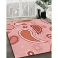 thumbnail image 3 of Ahgly Company Machine Washable Indoor Rectangle Transitional Grapefruit Red Area Rugs, 7' x 10', 3 of 7