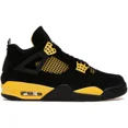 thumbnail image 4 of Ni - ke Ni - ke Air Jordan 4 Retro Men's Sneakers Black/White/Tour Yellow, Size 8 Us, 4 of 5