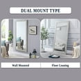 thumbnail image 2 of Ruth Rustic Mirror, 66"LX32"W Full length Mirror, Faux Wood Mirror, Farmhouse Mirror, Large Mirror, Floor Mirror for Home, Standing Mirror for Bedroom, Mirrors Wall Mirror by Naomi Home - Gray, 2 of 8