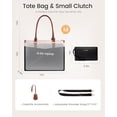 thumbnail image 5 of LOVEVOOK Laptop Bag for Women, 2-in-1 Tote Purse with Clutch & Cup Holder, Waterproof Briefcase for Work Travel, 5 of 6
