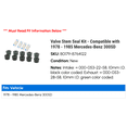 thumbnail image 2 of Valve Stem Seal Kit - Compatible with 1978 - 1985 Mercedes-Benz 300SD 1979 1980 1981 1982 1983 1984, 2 of 2