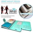 thumbnail image 3 of CoverON For Samsung Galaxy A53 5G Wallet Case, RFID Blocking Vegan Leather 6x Card Slot Holder Cover Flip Folio Phone Pouch, Navy Flower, 3 of 5