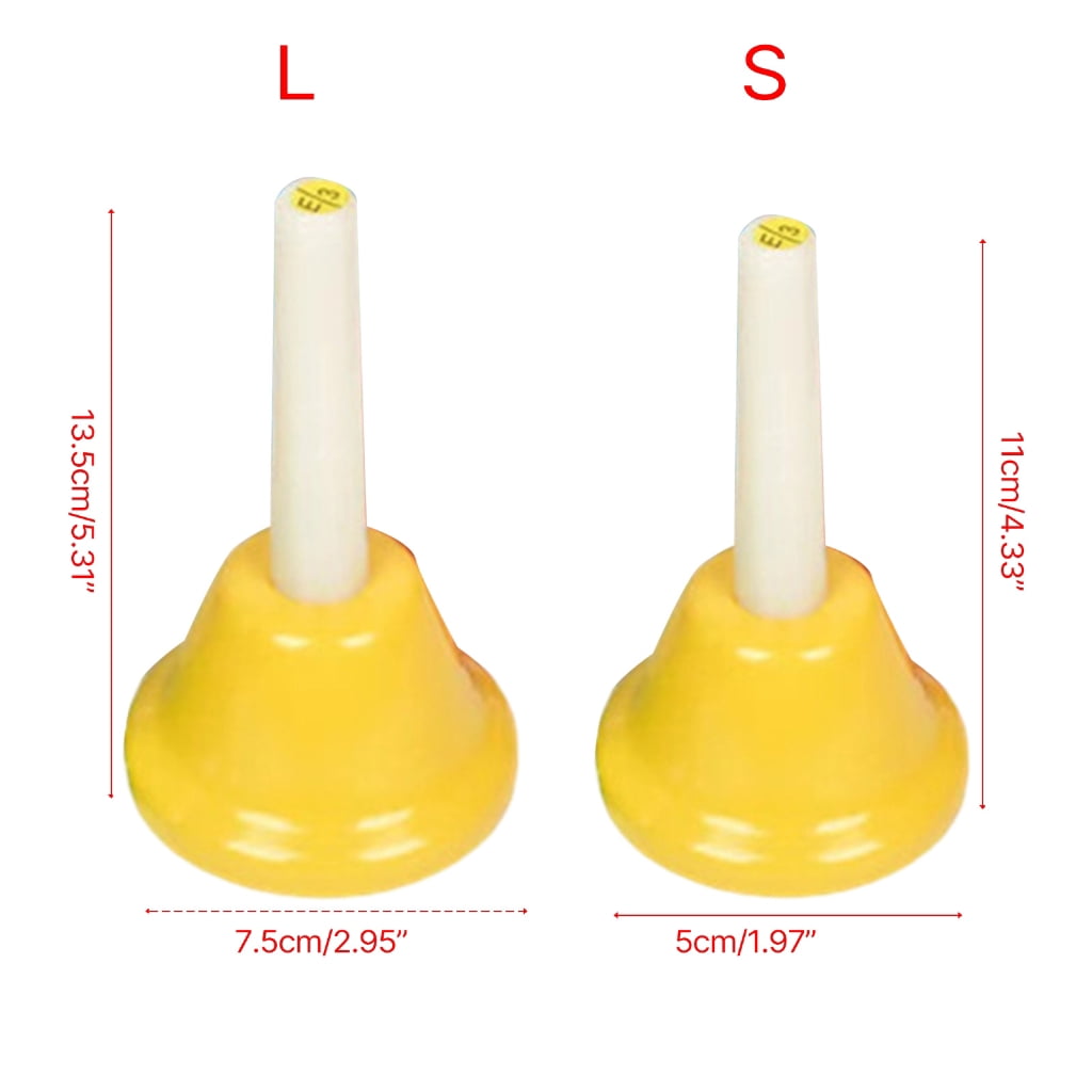 Yokua 8 Note Handbells Set Colorful Hand Bells Percussion Instrument Musical Toy