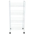 thumbnail image 6 of Simplify 4 Tier Rolling Storage Cart in White, 21.4" x 9.4" x 32.68", 6 of 9