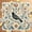 Color 4, variant on Mahjong Mat 31.5" x 31.5" Folk Art Black Bird Surrounded by Floral Leaves Berries Non-Slip Noise Reduction American Mahjong Tiles Table Cover for Dominoes Poker Card Board Games Gift