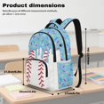 thumbnail image 6 of KUIFORTI Blue Baseball Drip Lunch Box and Backpack Kid Backpack Set 4Pcs Boys School Bag Lightweight for Elementary Primary Middle School Pencil Bags Water Bottle Sleeve Back to School Supplies, 6 of 7