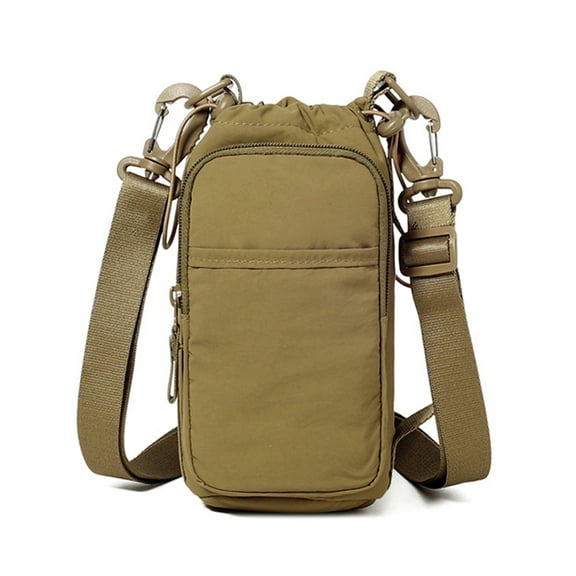 HuaAngel Crossbody Water Bottle Shoulder Bag Adjustable Shoulder Strap Fits 16 oz to 40 oz Bottles Multiple Storage Pockets Side handles