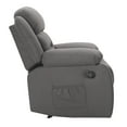DHP Miller Recliner with Cupholder, Faux Microsuede, Gray