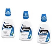 3 Pack - Orajel Antiseptic For All Mouth Sore Rinse, Kills Bacteria - 16 OZ Each