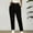 #342-Black, variant on Women's Floral Jacquard Casual Pants, High-Waisted Straight Leg with Pockets, for Everyday Wear and Leisure