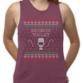 thumbnail image 2 of Skibidi Toilet Christmas Women's Muscle Tank X-Small Shiraz, 2 of 5