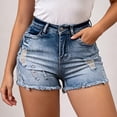 thumbnail image 4 of ByworldtasicNo Boundaries Jean Shorts for Women High Waisted Ripped Denim Shorts Distressed Stretch Summer Jean Shorts, 4 of 6
