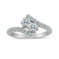 thumbnail image 1 of 0.65ctw Diamond Two Stone Ring in 10k White Gold, 1 of 1