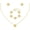 Gold, variant on Gold Plated Four-Leaf Clover Jewelry Set, Shell Inlay Clover Necklace Bracelet Stud Earring 3PCS Jewelry Kit for Women Gift