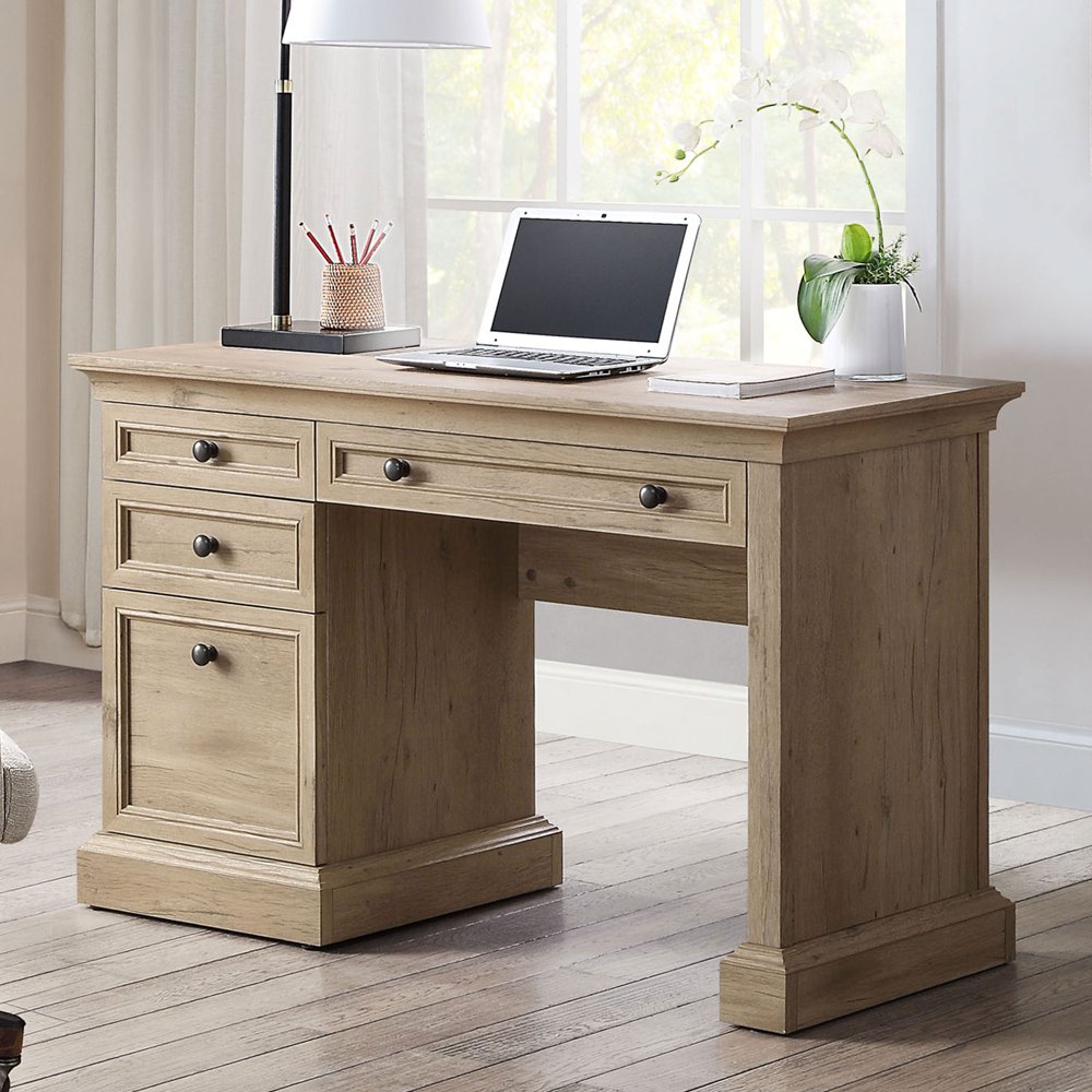 Better Homes & Gardens Canton Executive Writing Desk, Natural Walmart