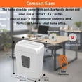 thumbnail image 3 of Bonsaii Low Noise Operation Paper Shredder, 6-Sheet Cross-Cut, Credit Card Shredder, Home Office, Handle for Document, Mail, Staple, 3.4 Gal Wastebasket, Easy-Carry Handle, White, 3 of 8