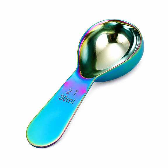 RAIRSKY Coffee Scoop Stainless Steel Coffee Measuring Spoon 2 Tablespoon Coffee Scoop Short Handle Measuring Spoon For Ground Coffee Tea Sugar Flour 2 Tbsp Coffee Scoop Exact Measuring Spoon (30Ml)