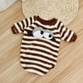 thumbnail image 4 of Flmtop Pet Vêtements de Printemps Rayé Garder Chaud Doux Mignon Chien Veste Robe pour Chiot Bleu, 4 of 9