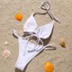 thumbnail image 3 of Conjunto de bikini de tejido naranja para mujer, traje de baño Sexy con Tanga de realce, Micro bañador Vintage para playa, blanco y negro, 2024, 3 of 5