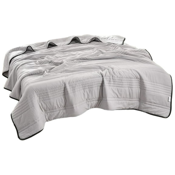 BloomLoom Comfy Sleepers Ice Cooling Blanket,Ice Cooling Calming Blanket,Cold Blanket for Hot Sleepers,for Night Sweats, Lightweight Breathable Cold Blankets for Sleeping Bed & Sofa,Grey