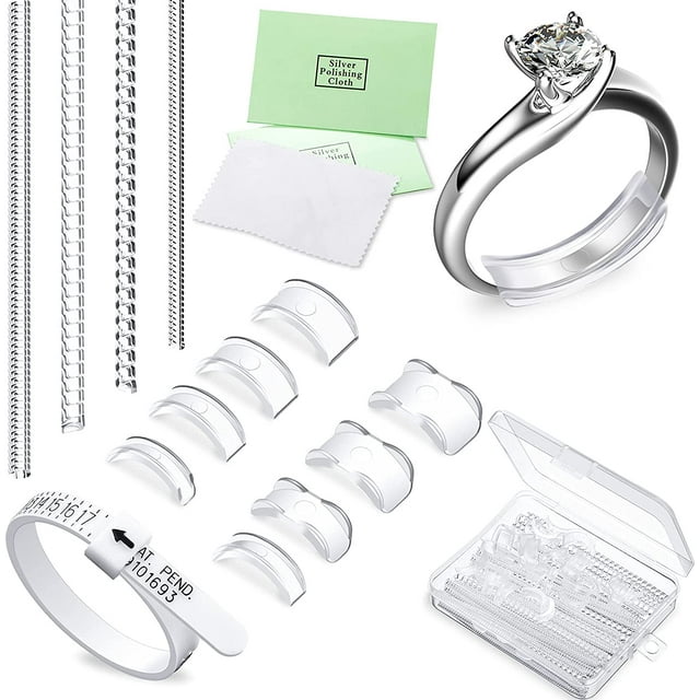 Ring Size Adjusters Set for Loosing Rings in 2 Styles, 12 Sizes, Ring Size Reducer Spacer Ring