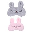 thumbnail image 1 of 2 Pcs Cache-il en Peluche Lapin Adorable Patch pour les Yeux Masque de Nuit, 1 of 8