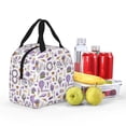 thumbnail image 4 of Yiaed Lavender Flowers Print Insulated Lunch Bag Reusable Cute Tote Lunch Box, Leakproof Cooler Lunch Bags for Work Office Travel School Picnic, 4 of 5