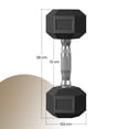thumbnail image 4 of SONGMICS 2 Mancuernas Hexagonales, 2 x 5 kg, para Entrenamiento, Fortalecimiento, Gimnasio, Negro Tinta MSYL050B01, 4 of 8