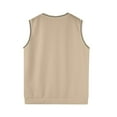thumbnail image 4 of SAATLERI Sweater Vest Men V-Neck Knitted Sleeveless Pullover Sweaters Knitwear Vests Solid Plain Loose Fit All Match Sweater Tops, 4 of 5