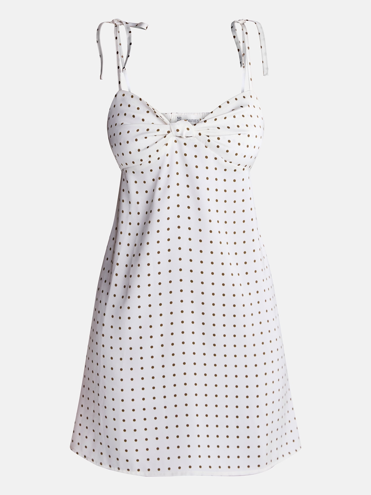 No Boundaries Knot Front Slip Mini Dress, Women’s XXS-XXL