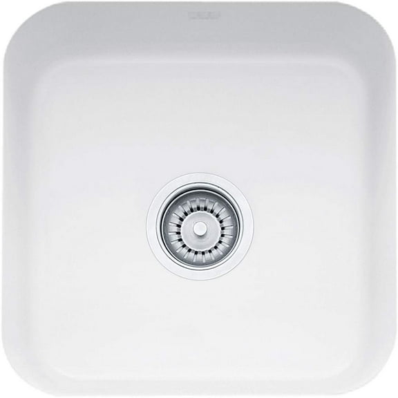 Franke Cisterna 17 1/2" x 17 1/2" x 7 5/8" Undermount Single Bowl Fireclay Kitchen Sink White