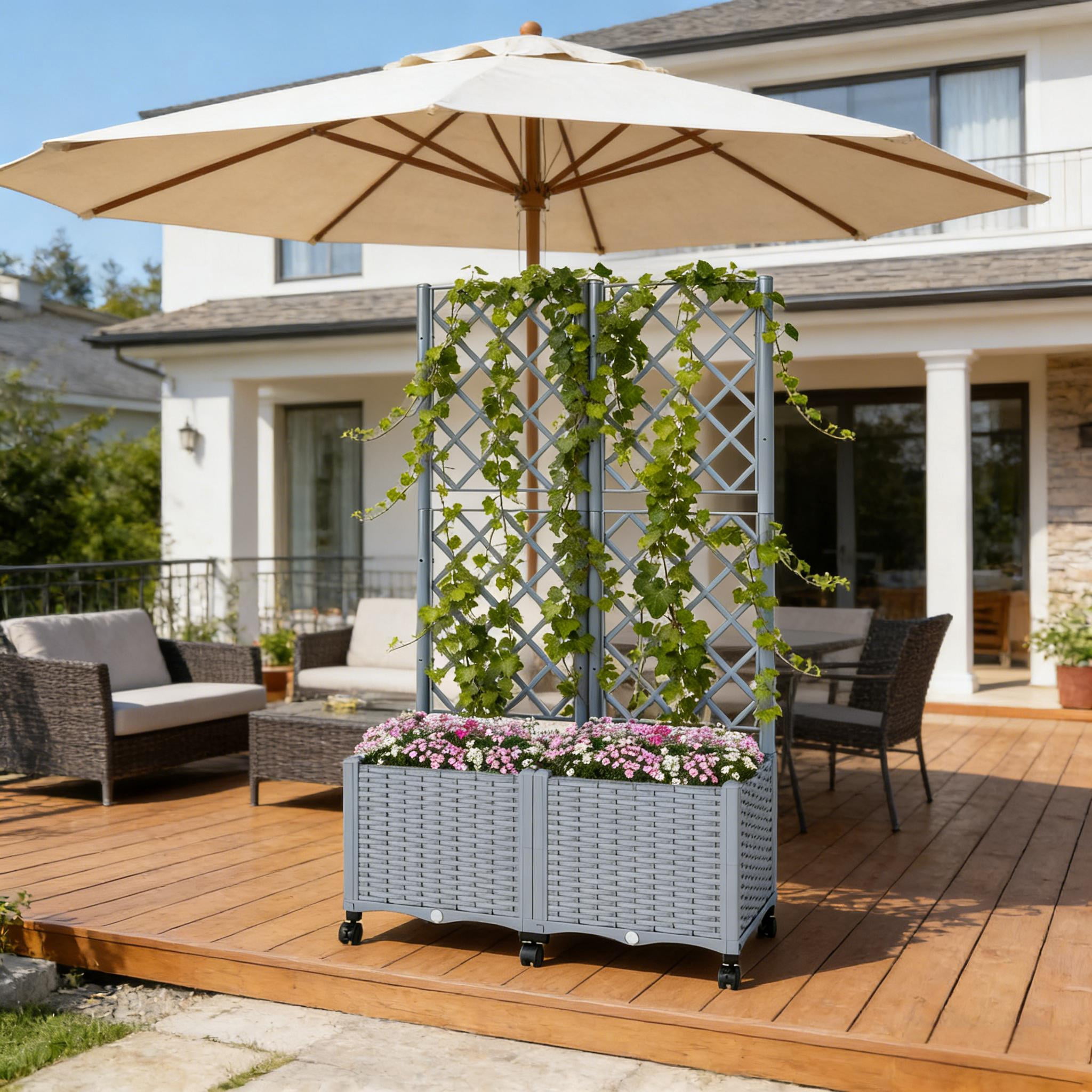 Mobile Raised Garden Bed Outdoor Planter Box
