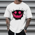 thumbnail image 2 of BinBiL Men’s Graphic T ShirtsShort Sleeve Urban Trendy Fashion Casual Tops Streetwear Hip Hop Hipster Tee White M(M), 2 of 4