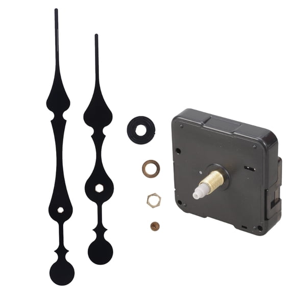 (1 set) DIY clock 6-axis 18/1053 black two-pin with second head (Seiko needle)