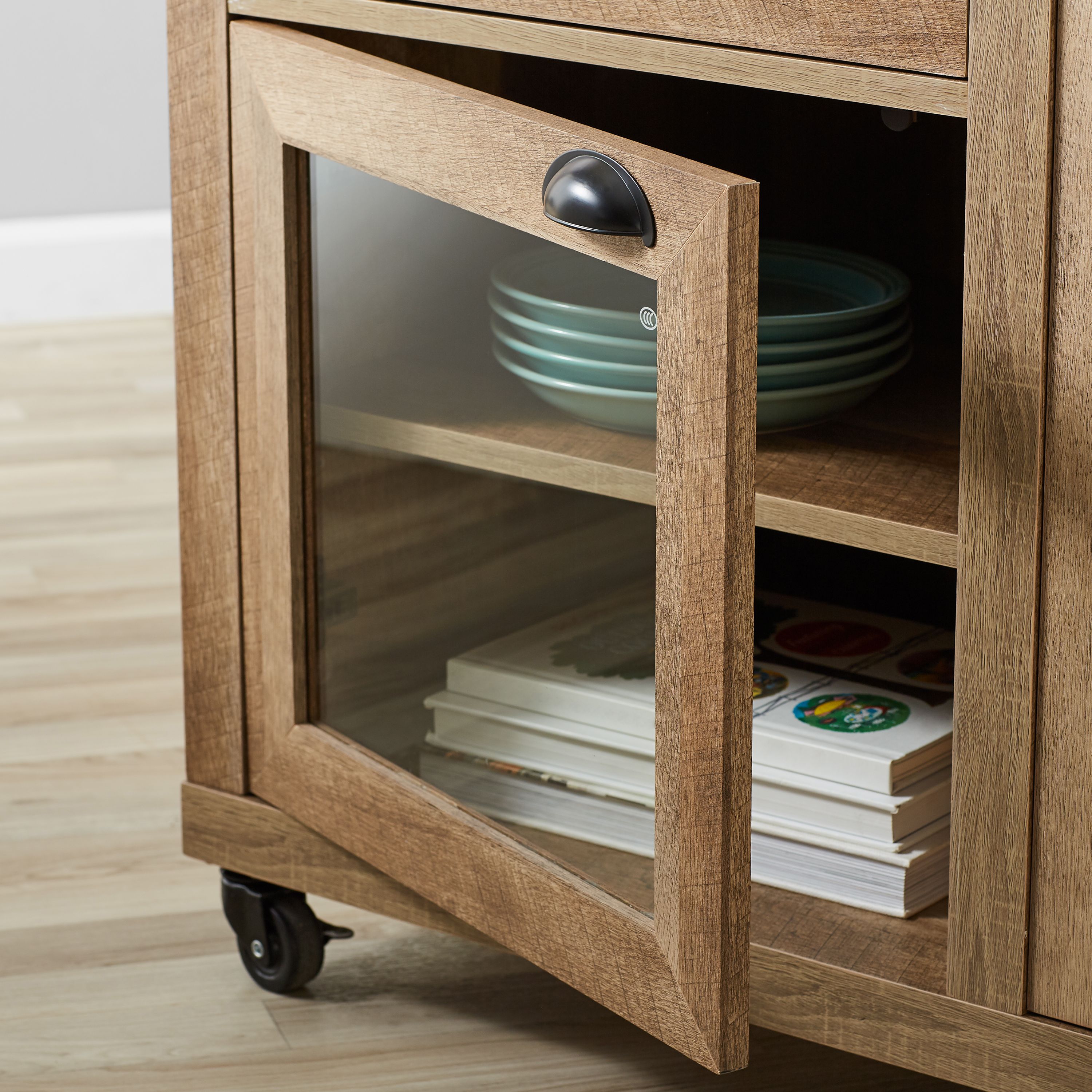 Better Homes & Gardens Lucy Kitchen Cart, Weathered Wood - image 5 of 6