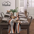 thumbnail image 3 of Abstract Lines Orange Table Runner for Dining Table Wedding Decoration Tablecloth Home Party Decor Table Cover, 3 of 4