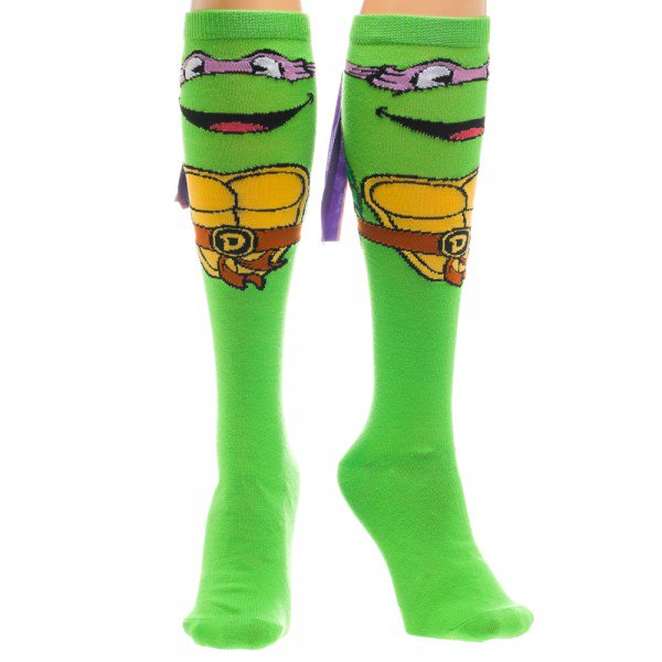 Teenage Mutant Ninja Turtles Knee High Socks Don w/Mask kh0idctmt