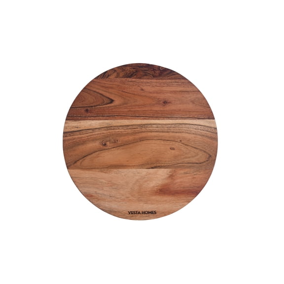 Vesta Homes Acacia Wood Round 11.5 in x 11.5 in x 0.75 in Cutting Boards
