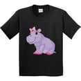 thumbnail image 3 of Inktastic Cute Purple Hippo Youth T-Shirt, 3 of 5
