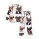 thumbnail image 1 of Fotbe Happy Dog Faces Collage Pijama de Hombre con Estampado de Manga Larga, Conjunto de 2 Piezas, Ropa de Dormir Suave y Cómoda con Bolsillos-Large, 1 of 7