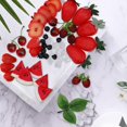 thumbnail image 3 of 56pcs Artificial Fruits Ice Cubes Set Summer Red Decoration Faux Blueberry Strawberries Berries Cherry Fake Apple Watermelon Strawberry Slices for Christmas Party Wedding, 3 of 3