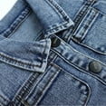 thumbnail image 5 of KIDSCOOL SPACE Baby Denim Jacket,Little Toddler Kids Simple Design Stretch Jean Coat,Light Blue,2-3 Years, 5 of 6