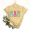 thumbnail image 4 of Easter T Shirt for Women Crew Neck Short Sleeve Happy Easter Bunny Spring Hunt Eggs Rabbit Coquette Bow Carrot Cute Pullover T-Shirt, 4 of 4