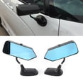 thumbnail image 1 of BFY F1 Style Car Universal Side Mirrors Blue Rearview Mirror Metal Bracket Glossy Black 1Pair, 1 of 12