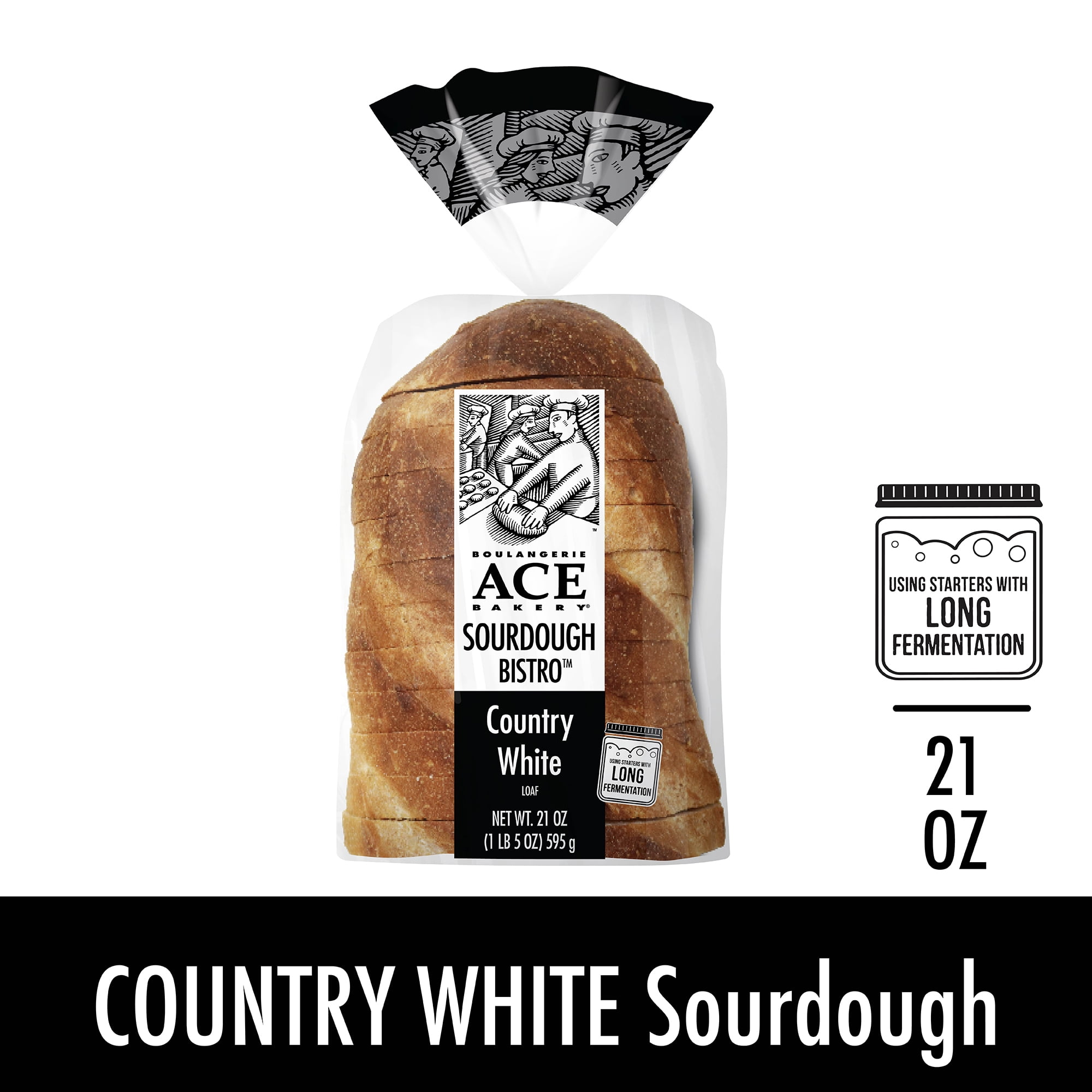 ACE Bakery® Country White Bistro Loaf Bread, Regular, Shelf-Stable, Pre-Sliced, 21 oz