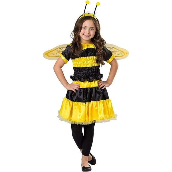 Dress-Up-America Bumblebee Costume for Girls - Bee Dress Up Costume for Kids - Halloween Queen Bee Costume Toddler 4
